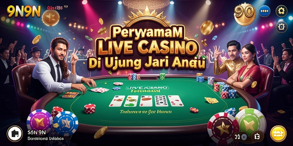 Gameplay mendebarkan 9N9N dengan dealer langsung dan interaksi nyata.