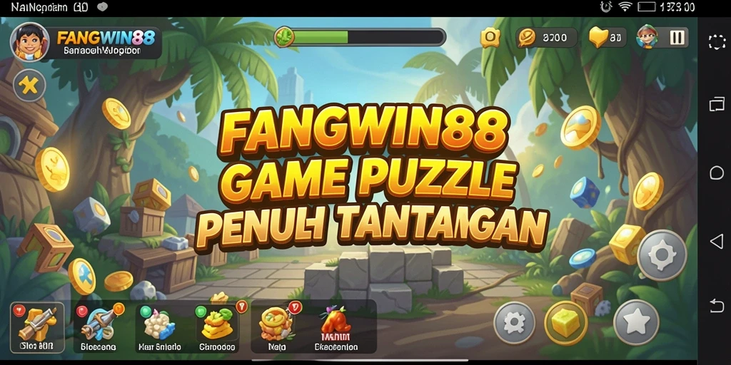 Screenshot gameplay seru FANGWIN88 dengan tantangan puzzle menarik.