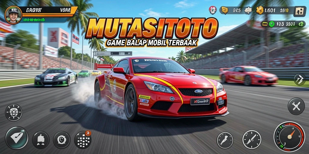 Tampilan menarik dari gameplay balap MUTASITOTO.