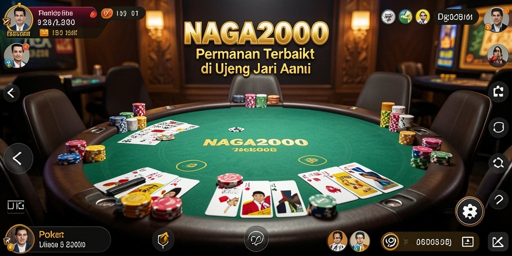 Screenshot gameplay NAGA2000 dengan tampilan kartu Poker.