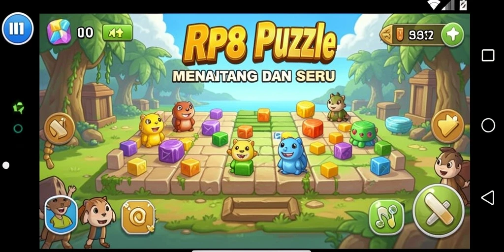 Tangkapan layar gameplay RP8 yang menampilkan tantangan puzzle yang menarik.