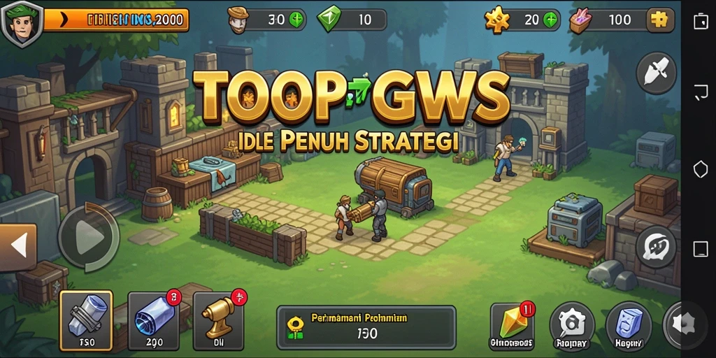 Screenshot TOOPGWS menampilkan gameplay seru dalam permainan Idle.